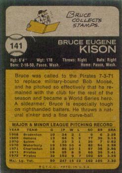 Bruce Kison  baseball card collectible - Main Image 2