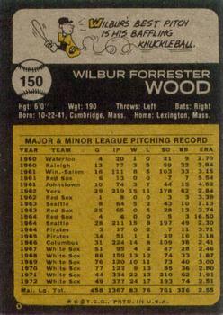 Wilbur Wood  baseball card collectible - Main Image 2