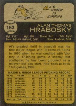 Al Hrabosky  baseball card collectible - Main Image 2