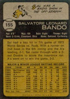Sal Bando  baseball card collectible - Main Image 2