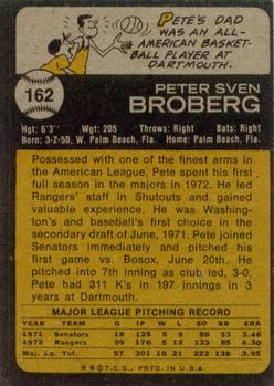 Pete Broberg  baseball card collectible - Main Image 2