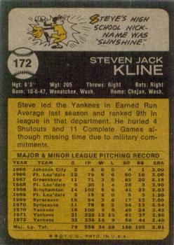 Steve Kline  baseball card collectible - Main Image 2