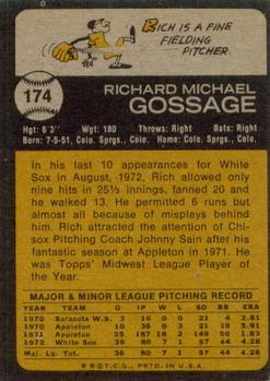 Rich Gossage  baseball card collectible - Main Image 2