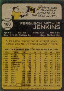 Fergie Jenkins  baseball card collectible - Main Image 2
