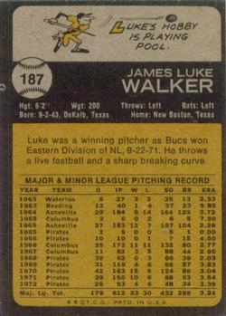 Luke Walker  baseball card collectible - Main Image 2