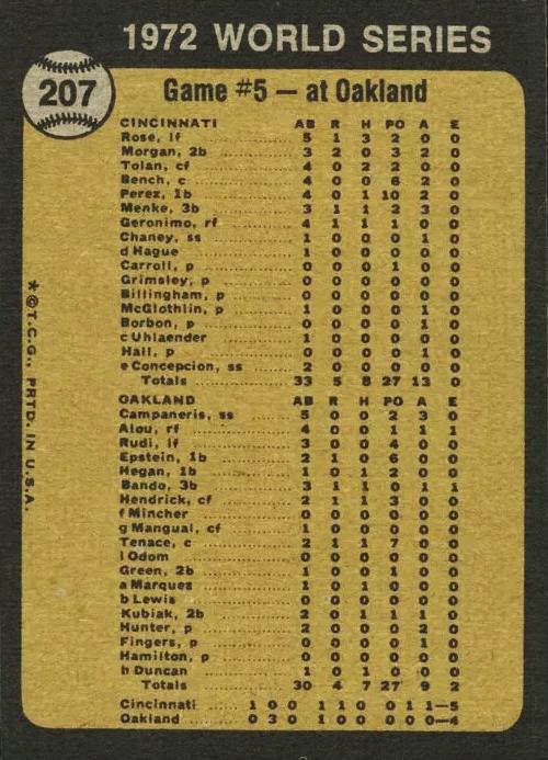 World Series Game No. 5: Odom Out at Plate  baseball card collectible - Main Image 2