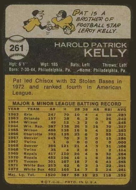 Pat Kelly  baseball card collectible - Main Image 2