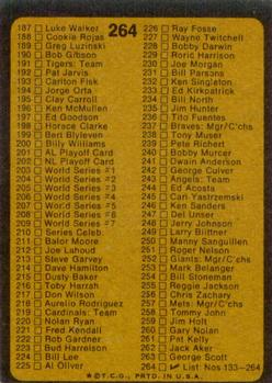 Checklist: 133-264  baseball card collectible - Main Image 2