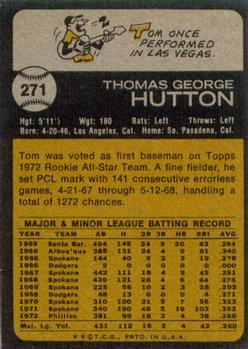 Tom Hutton  baseball card collectible - Main Image 2