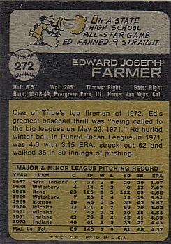 Ed Farmer  baseball card collectible - Main Image 2