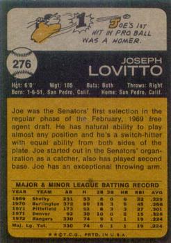 Joe Lovitto  baseball card collectible - Main Image 2
