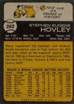 Steve Hovley  baseball card collectible - Main Image 2