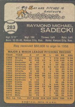 Ray Sadecki  baseball card collectible - Main Image 2