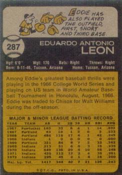 Eddie Leon  baseball card collectible - Main Image 2