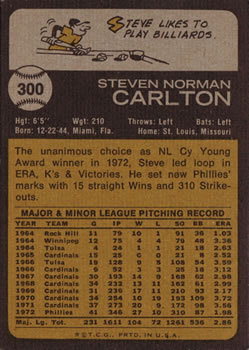 Steve Carlton  baseball card collectible - Main Image 2