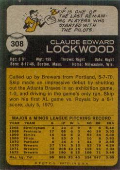 Skip Lockwood  baseball card collectible - Main Image 2