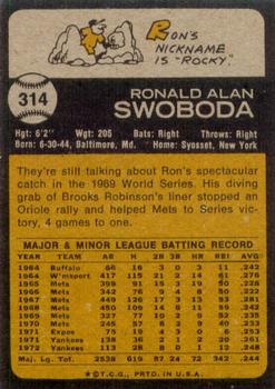 Ron Swoboda  baseball card collectible - Main Image 2