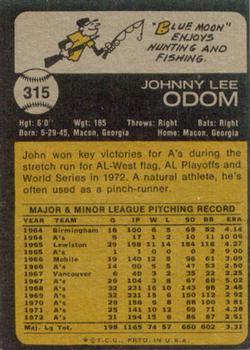 John Odom  baseball card collectible - Main Image 2