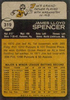 Jim Spencer  baseball card collectible - Main Image 2