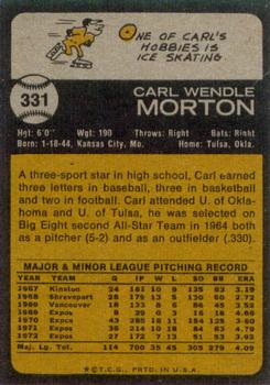 Carl Morton  baseball card collectible - Main Image 2