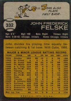 John Felske  baseball card collectible - Main Image 2