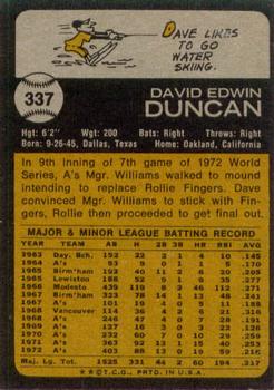 Dave Duncan  baseball card collectible - Main Image 2