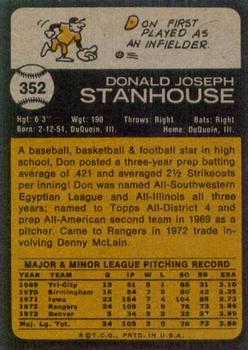Don Stanhouse  baseball card collectible - Main Image 2