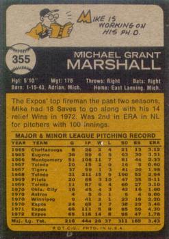 Mike Marshall  baseball card collectible - Main Image 2