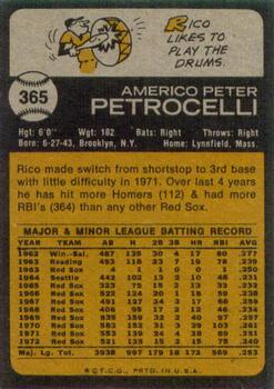 Rico Petrocelli  baseball card collectible - Main Image 2