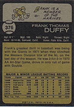 Frank Duffy  baseball card collectible - Main Image 2