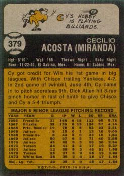 Cy Acosta  baseball card collectible - Main Image 2
