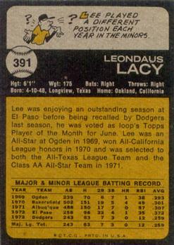 Lee Lacy  baseball card collectible - Main Image 2
