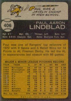 Paul Lindblad  baseball card collectible - Main Image 2