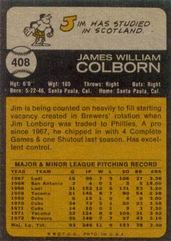 Jim Colborn  baseball card collectible - Main Image 2