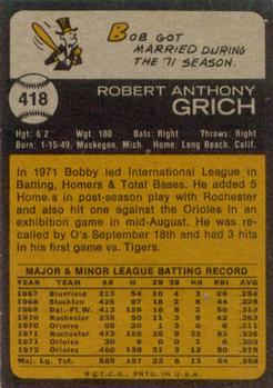 Bobby Grich  baseball card collectible - Main Image 2