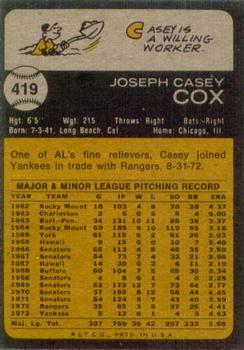 Casey Cox  baseball card collectible - Main Image 2