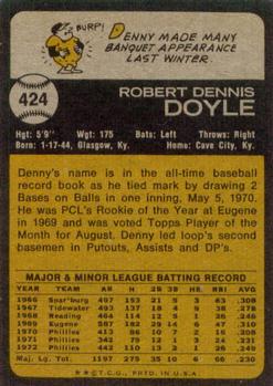 Denny Doyle  baseball card collectible - Main Image 2