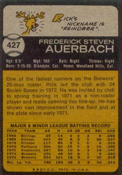 Rick Auerbach  baseball card collectible - Main Image 2