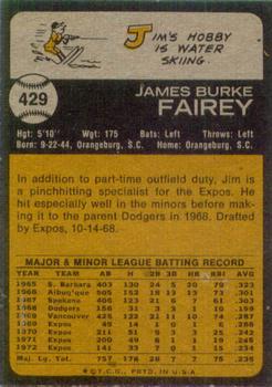 Jim Fairey  baseball card collectible - Main Image 2
