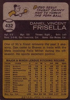 Dan Frisella  baseball card collectible - Main Image 2