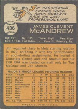 Jim McAndrew  baseball card collectible - Main Image 2