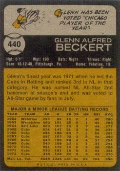 Glenn Beckert  baseball card collectible - Main Image 2
