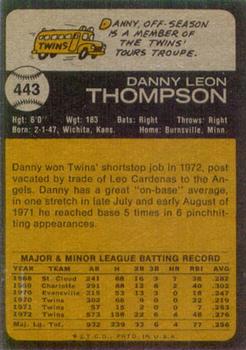 Danny Thompson  baseball card collectible - Main Image 2