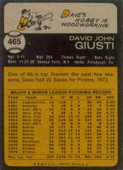 Dave Giusti  baseball card collectible - Main Image 2