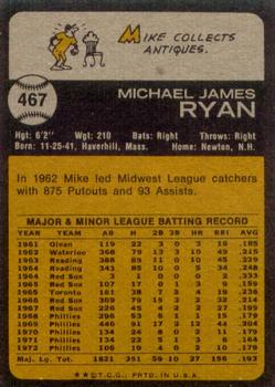 Mike Ryan  baseball card collectible - Main Image 2