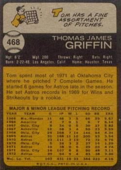 Tom Griffin  baseball card collectible - Main Image 2