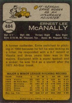 Ernie McAnally  baseball card collectible - Main Image 2