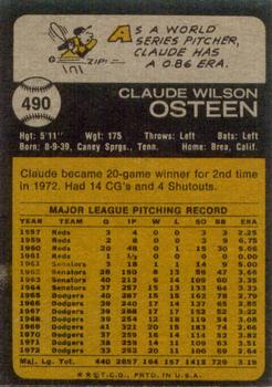 Claude Osteen  baseball card collectible - Main Image 2