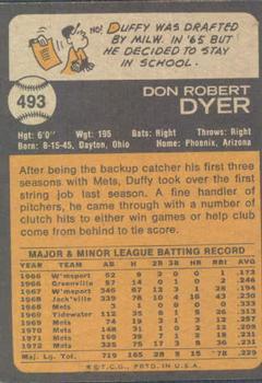 Duffy Dyer  baseball card collectible - Main Image 2