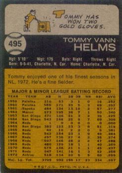 Tommy Helms  baseball card collectible - Main Image 2